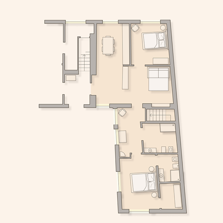 Piantina dell'appartamento Angela